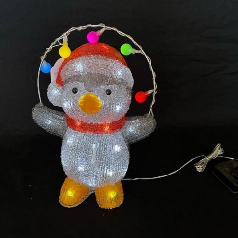 Ronis 40 LED Christmas Acrylic Penguin Solar Powered 2V.150mA