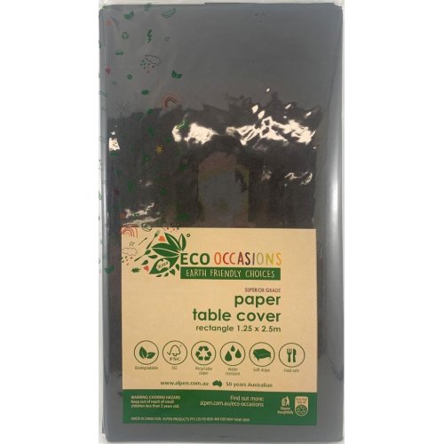 Black paper table cover