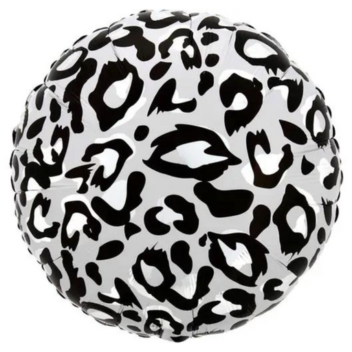 Snow Leopard Print Animalz Foil Balloon 45cm