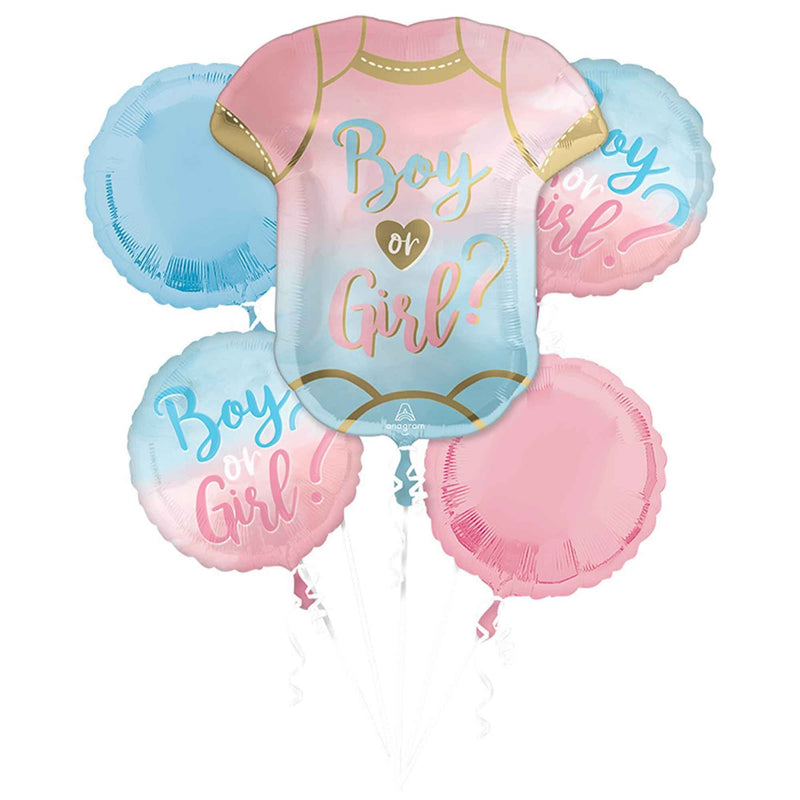 Gender reveal balloon bouquet