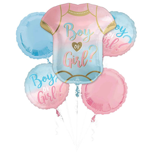 Gender reveal balloon bouquet