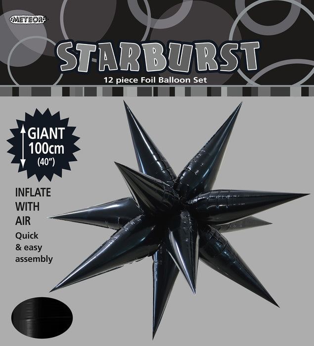Glitz Starburst Black 100cm