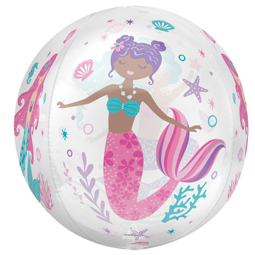 Shimmering Mermaid Orbz foil balloon