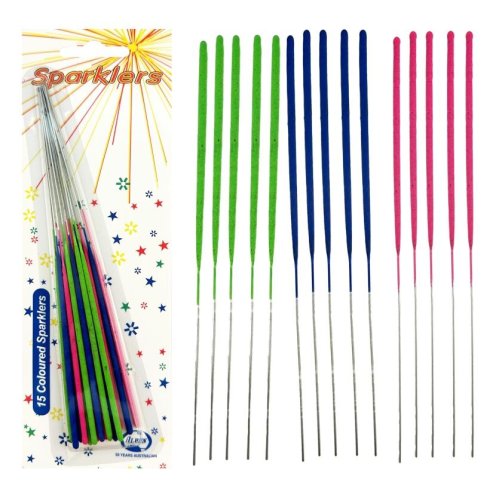 Coloured 17cm sparklers 15 pack