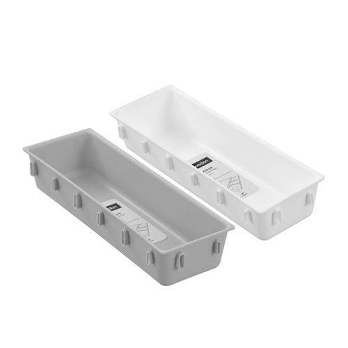 slim interlocking drawer organiser in assorted colours