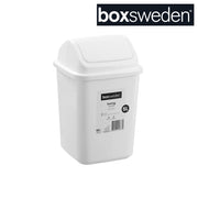 5L mini white swing top bin – thumbnail