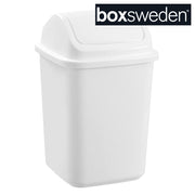 12L white square waste bin swing lid – thumbnail