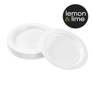 18cm white reusable plate Lemon and Lime – thumbnail