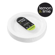 Pack of 25 small reusable plastic side plates 18cm – thumbnail