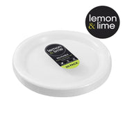 Pack of 20 large round reusable plastic plates 25.5cm – thumbnail