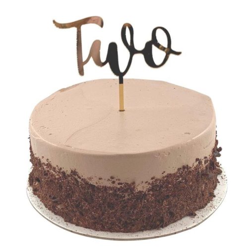 Gold acrylic two cake topper