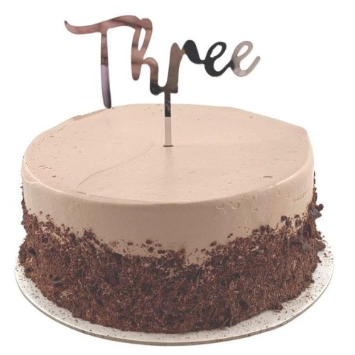 Silver acrylic three cake topper