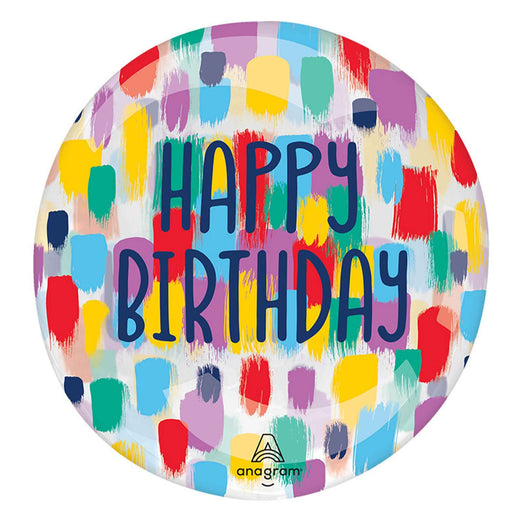 Happy Birthday Painterly Clearz balloon