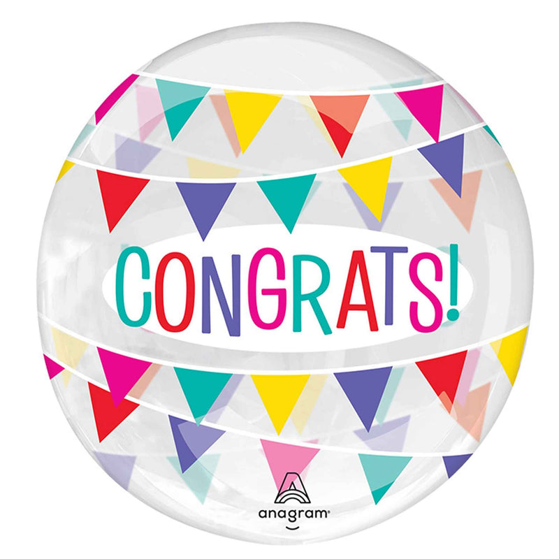 Congratulations banner Clearz balloon