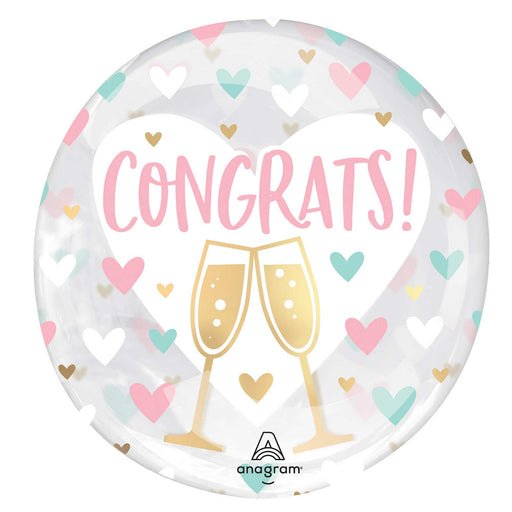 Congratulations hearts Clearz balloon