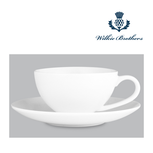Wilkie Brothers Coupe Cup & Saucer New Bone 250ml