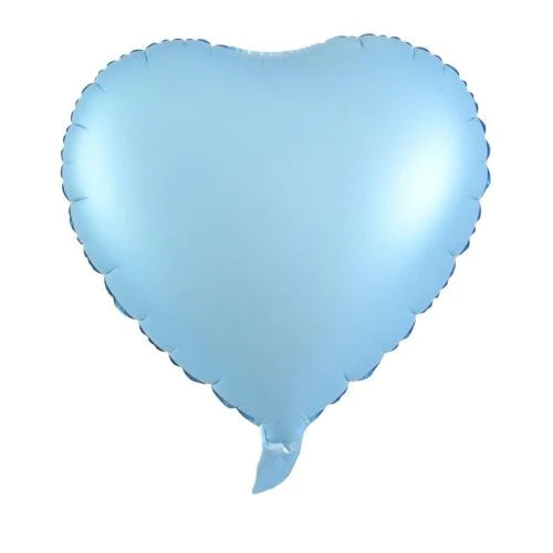 Heart Decrotex Matt Foil Balloon Pastel Blue 45cm