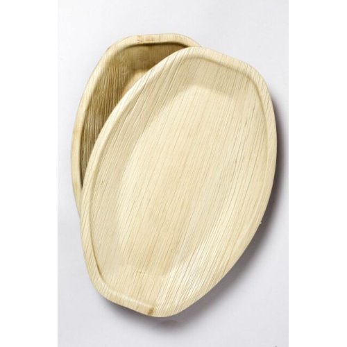 Medium rectangular palm leaf serving platter