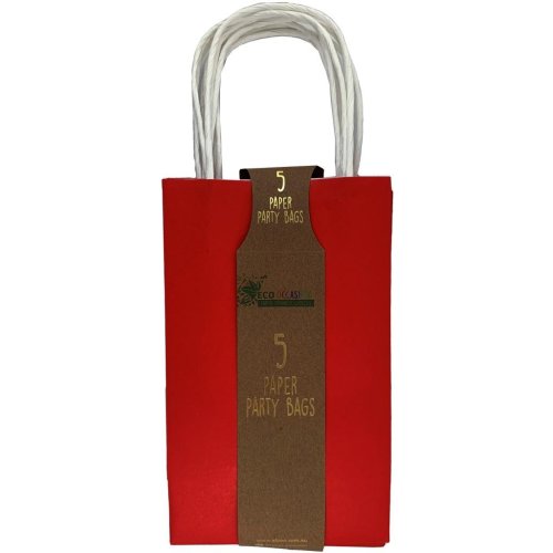 Party Bag Paper 215x130x80mm Red Pack 5 image 2