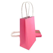 Fuchsia pink paper party bags five pack – thumbnail