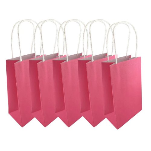 Party Bag Paper 215x130x80mm Fuchsia Pack 5 image 3