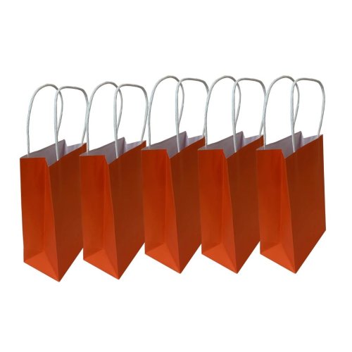 Party Bag Paper 215x130x80mm Orange Pack 5 image 3