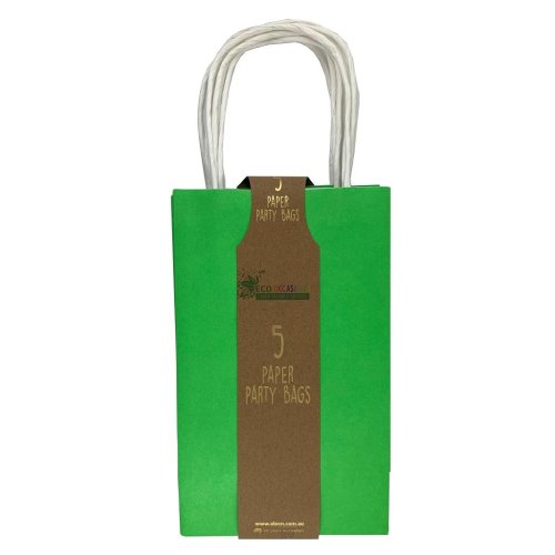 Party Bag Paper 215x130x80mm Lime Pack 5 image 2