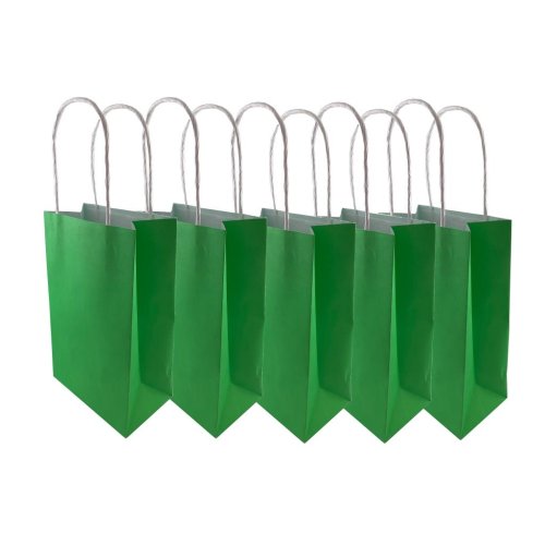 Party Bag Paper 215x130x80mm Lime Pack 5 image 3