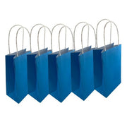 Party Bag Paper 215x130x80mm Azure Blue Pack 5 image 3 – thumbnail