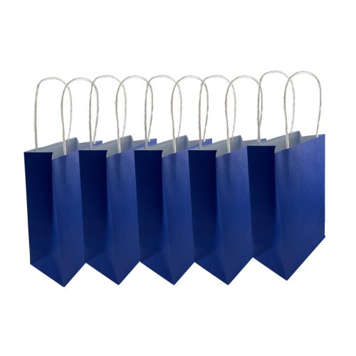 Party Bag Paper 215x130x80mm Navy Blue Pack 5 image 3