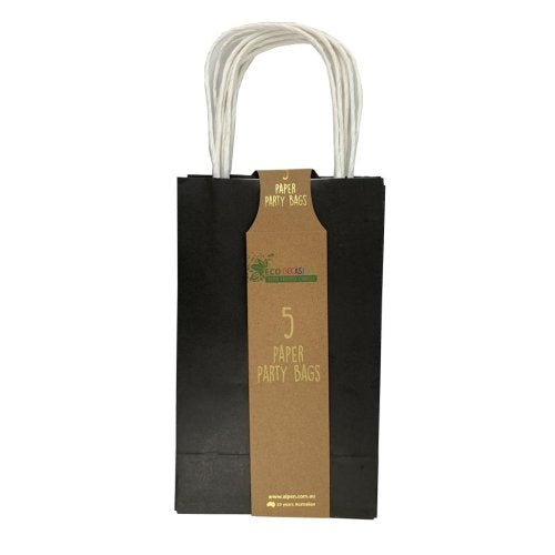 Party Bag Paper 215x130x80mm Black Pack 5 image 2