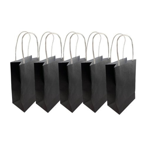 Party Bag Paper 215x130x80mm Black Pack 5 image 3