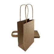 Kraft paper party bags 215x130x80mm five pack – thumbnail