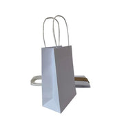 White paper party bags 215x130x80mm five pack – thumbnail