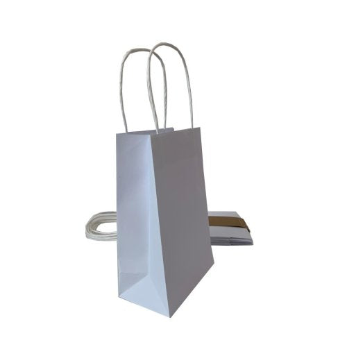 White paper party bags 215x130x80mm five pack