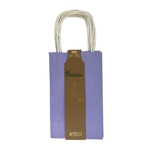 Pastel lavender paper party bags five pack
