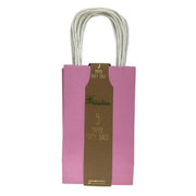 Pastel pink paper party bags five pack – thumbnail
