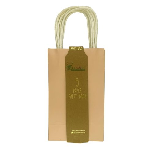 Party Bag Paper 215x130x80mm Pastel Peach Pack 5 image 2