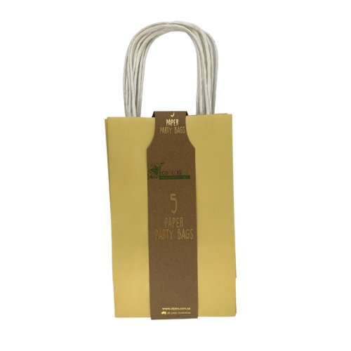 Pastel lemon paper party bags five pack