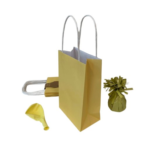 Party Bag Paper 215x130x80mm Pastel Lemon Pack 5 image 2