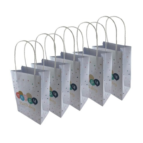Party Bag Paper 215x130x80mm Happy Bday Balloons Pack 5 image 3
