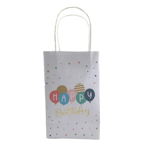 Party Bag Paper 215x130x80mm Happy Bday Balloons Pack 5 image 4