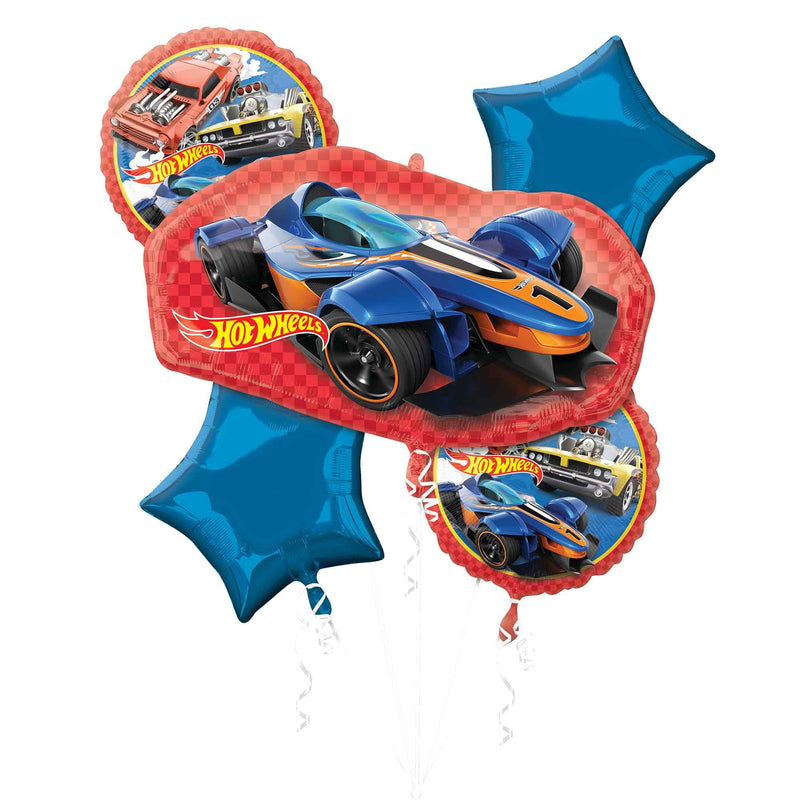 Hot Wheels foil balloon bouquet 5 pieces