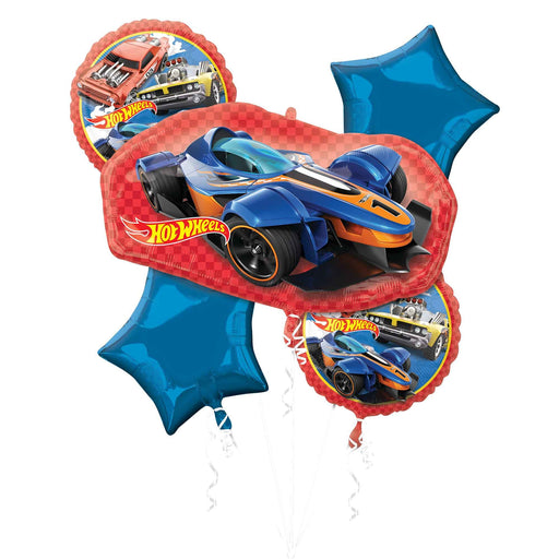 Hot Wheels foil balloon bouquet 5 pieces