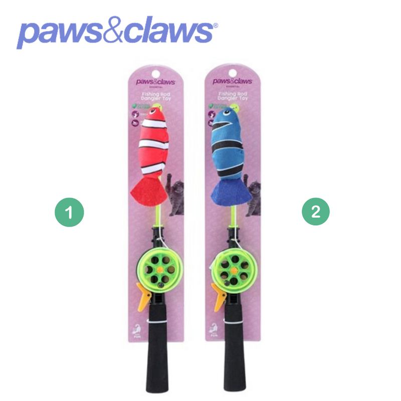 Go Fish Rod Cat Toy 2 Asstd 35x5cm