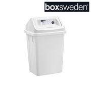 Small white 10L swing top trash bin – thumbnail