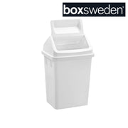 White 10L swing bin Boxsweden – thumbnail