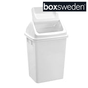 Large 20L white indoor waste bin – thumbnail