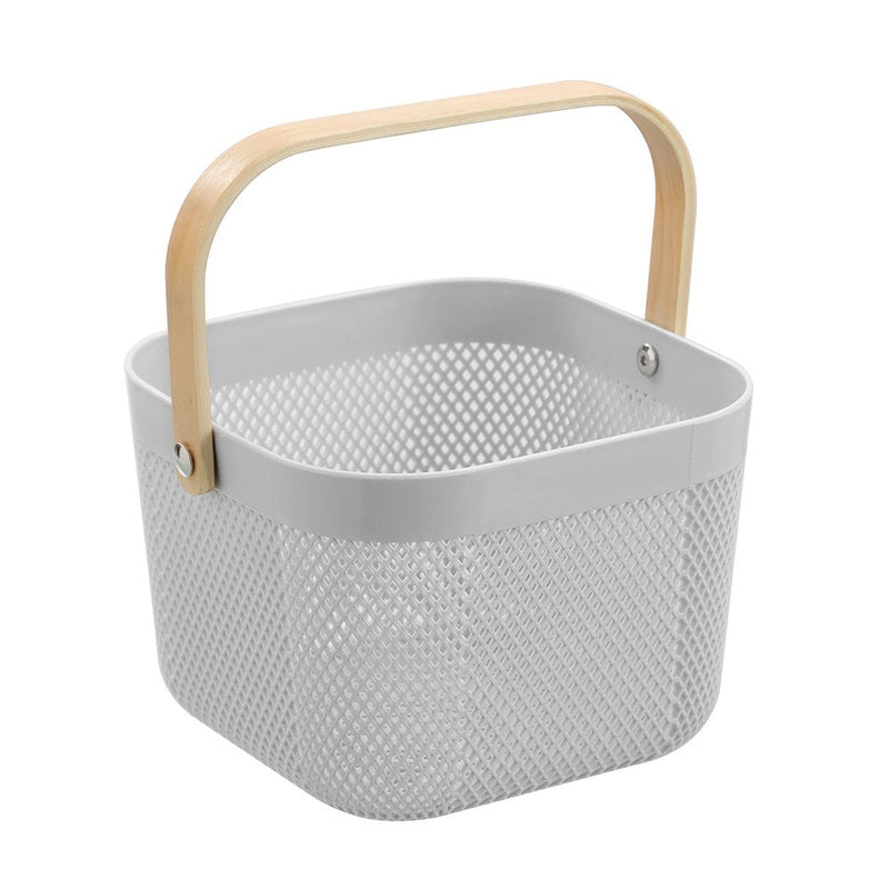 Mesh Plastic Basket Wood Handle 8.5L 24.5X24.5X18Cm image 13