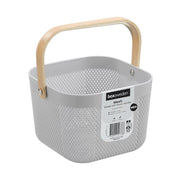 Mesh Plastic Basket Wood Handle 8.5L 24.5X24.5X18Cm image 2 – thumbnail